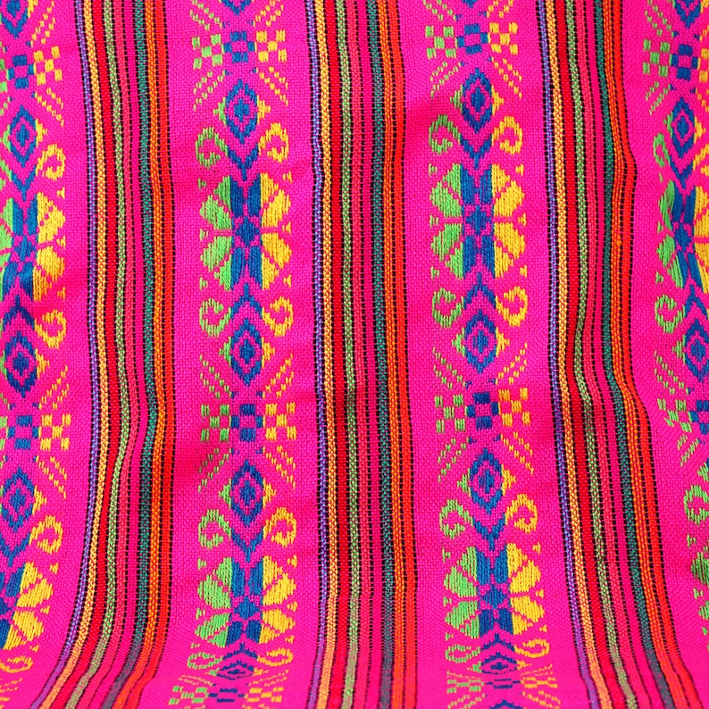 Mexican Fabric aztec fabric tribal fabric by the yard Etsy