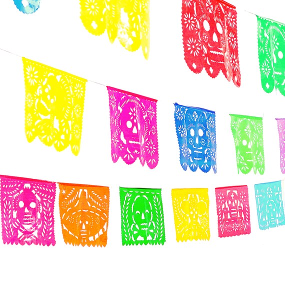 Mexican Fiesta Party Decorations, 5 Pk Papel Picado Banners, Fiesta Banner  Cinco De Mayo Decor, Papel Picado Mexicano Para Fiesta WS100 