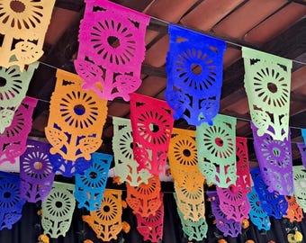 Papel Picado Banner: 45 ft, 5 Pack, Fiesta Wedding Decoration