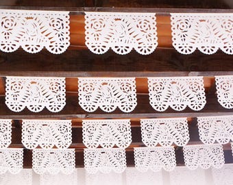 La Virgen de Guadalupe Papel Picado Banners, 5 Pack, Cinco de Mayo, Fiesta Decoration.