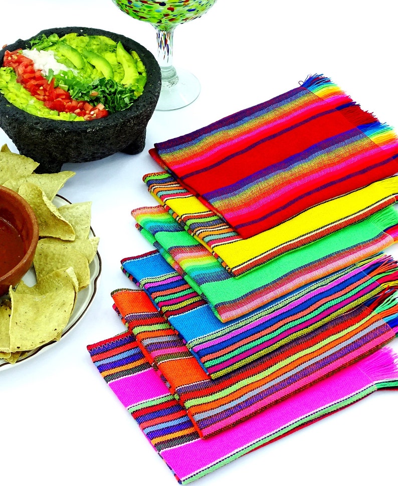 Mexican Napkins Assorted Colors Fiesta Decor coco birthday | Etsy