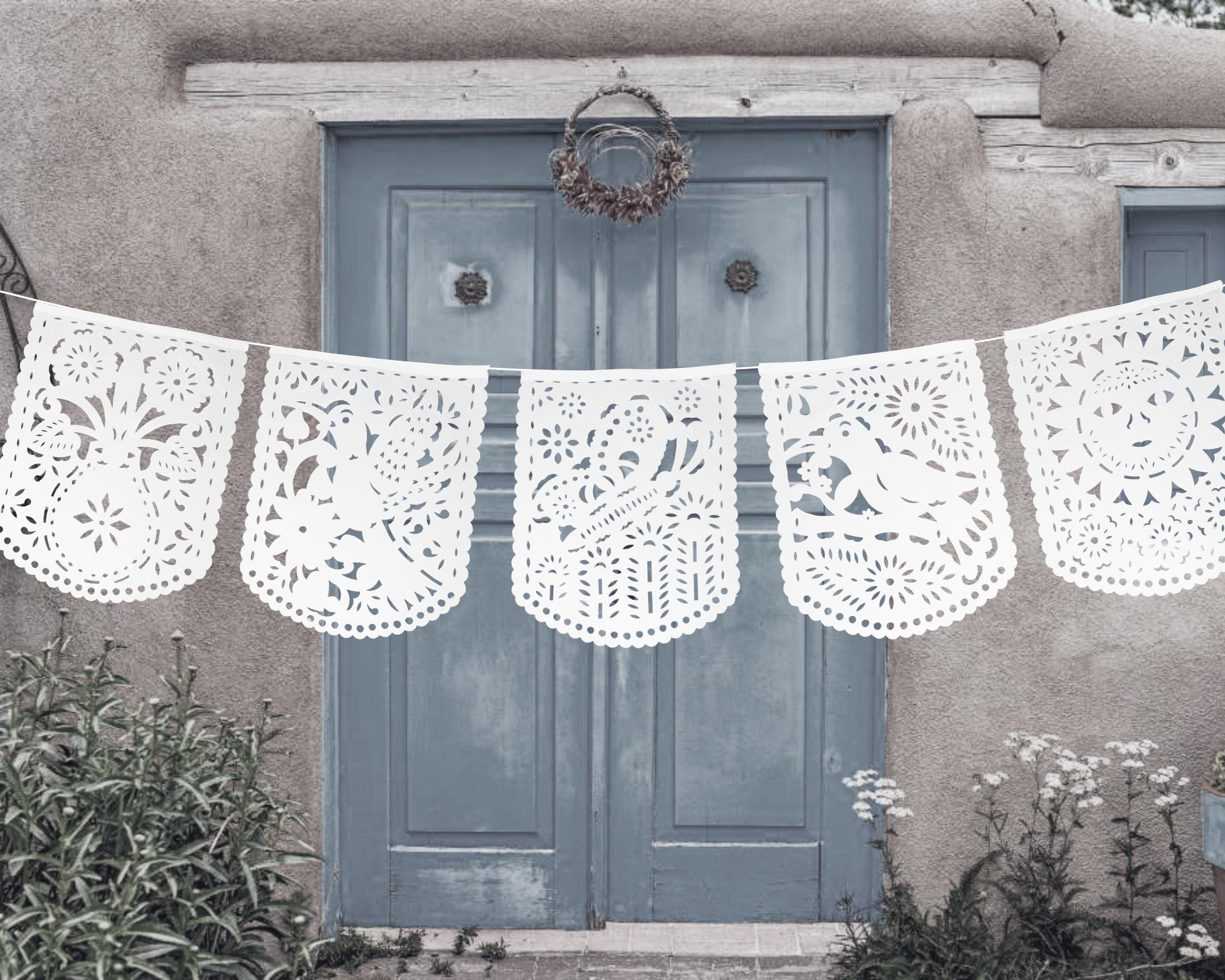 Guirlande Mexicaine Papel Picado - Thème Mariage (tout Blanc), Marque Colours Of Mexico