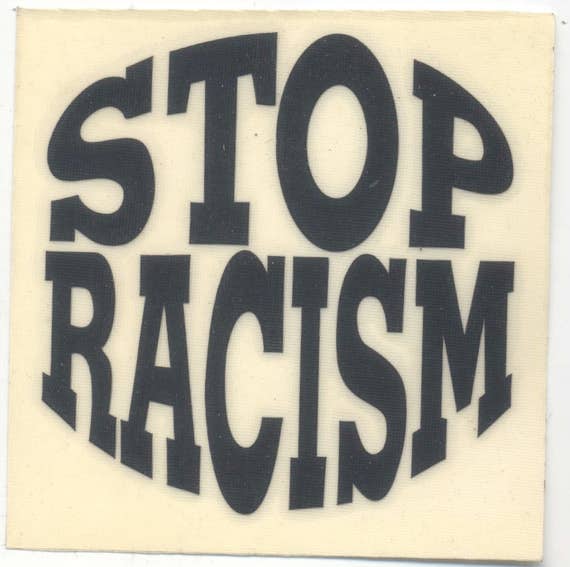 Stop Racism Car Decal - image 1