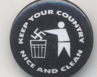 Trash Fascism half-inch pin