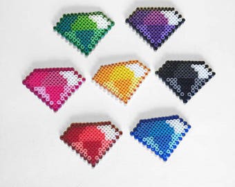 Chaos Emeralds Sprite Set Sonic the Hedgehog Perler Beads