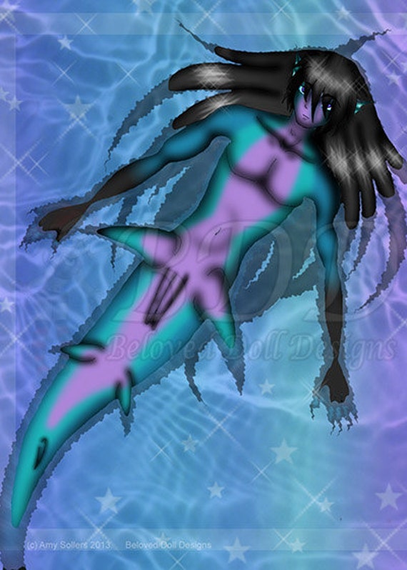 I Dream Of Rain Zale Water Gate Mermaid Anime Art Print 576 Etsy