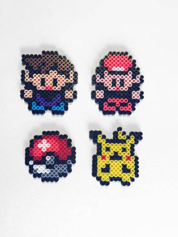 Trainer Red Perler Beads  Pokemon perle, Perles hama pokemon, Perles hama