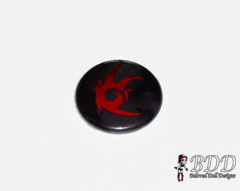 Black Arms Button 1 Inch Goth Pin Back Button