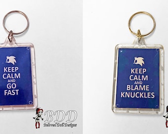 Sonic Keep Calm Keychains