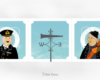 Twenty-One Cherry Tree Vane — LE 21 Mary Poppins Art Print Lenticular Triptych — Admiral Boom!
