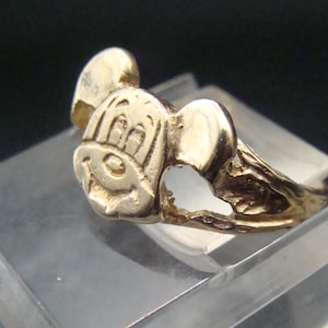 Vintage 10k Y Gold Mickey Mouse Ring Disney Size 4.75