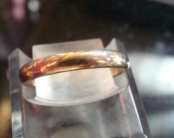 Vintage Gold Wedding Band - 14k Yellow Gold Estate Wedding Band Size 7 ...