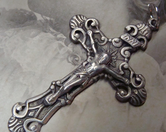 Vtg Sterling Silver 925 Crucifix Cross Pendant 1 5/8 Inch - Etsy