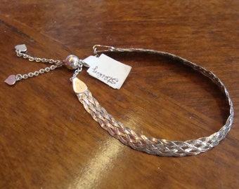 Sterling Braided Pull Slider Bracelet