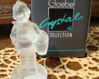M.J. Hummel VILLAGE BOY #8497 Goebel Crystal Collection with Box
