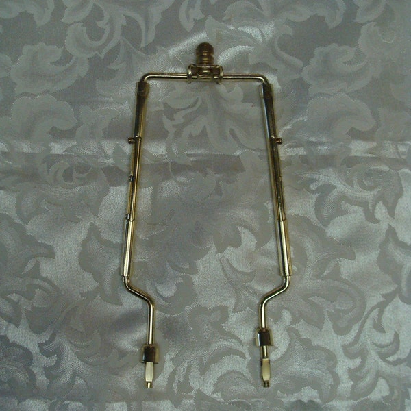 Adjustable Lamp Harp 8 in to 10 in with Finial -Brass finish