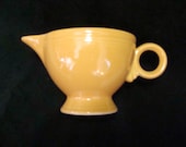 Fiesta Vintage Homer Laughlin Yellow Ring Handle Creamer (1938-1968) - Fiestawar