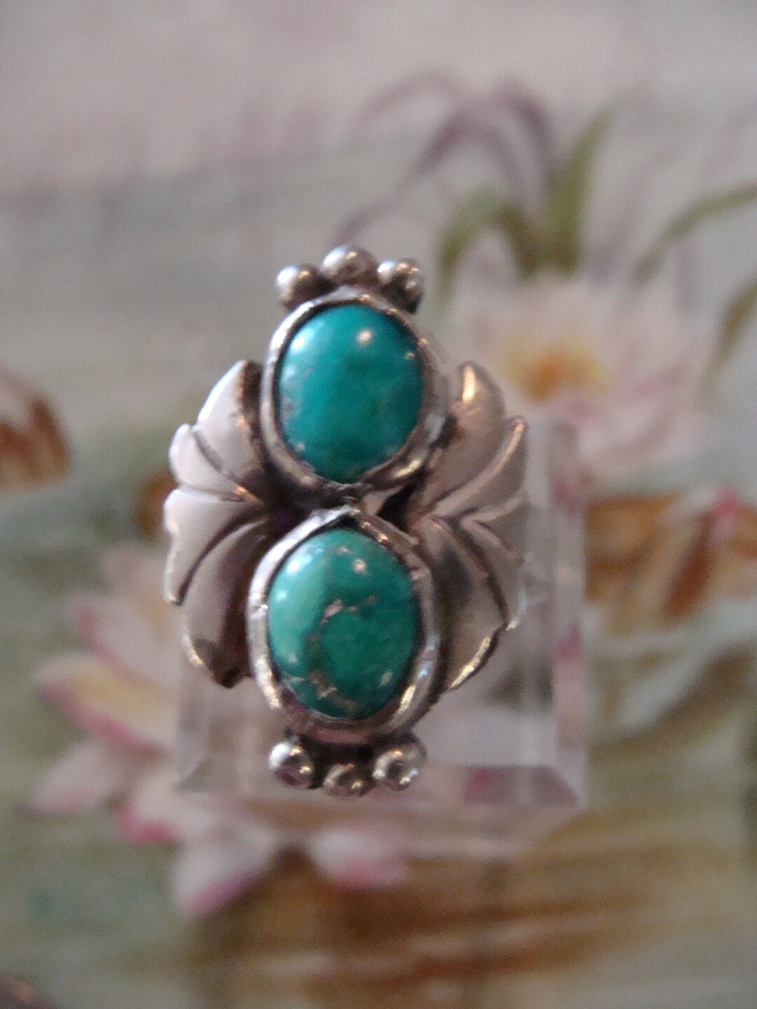 Vintage Sterling Silver Turquoise Native American Ring Size 6 - Etsy