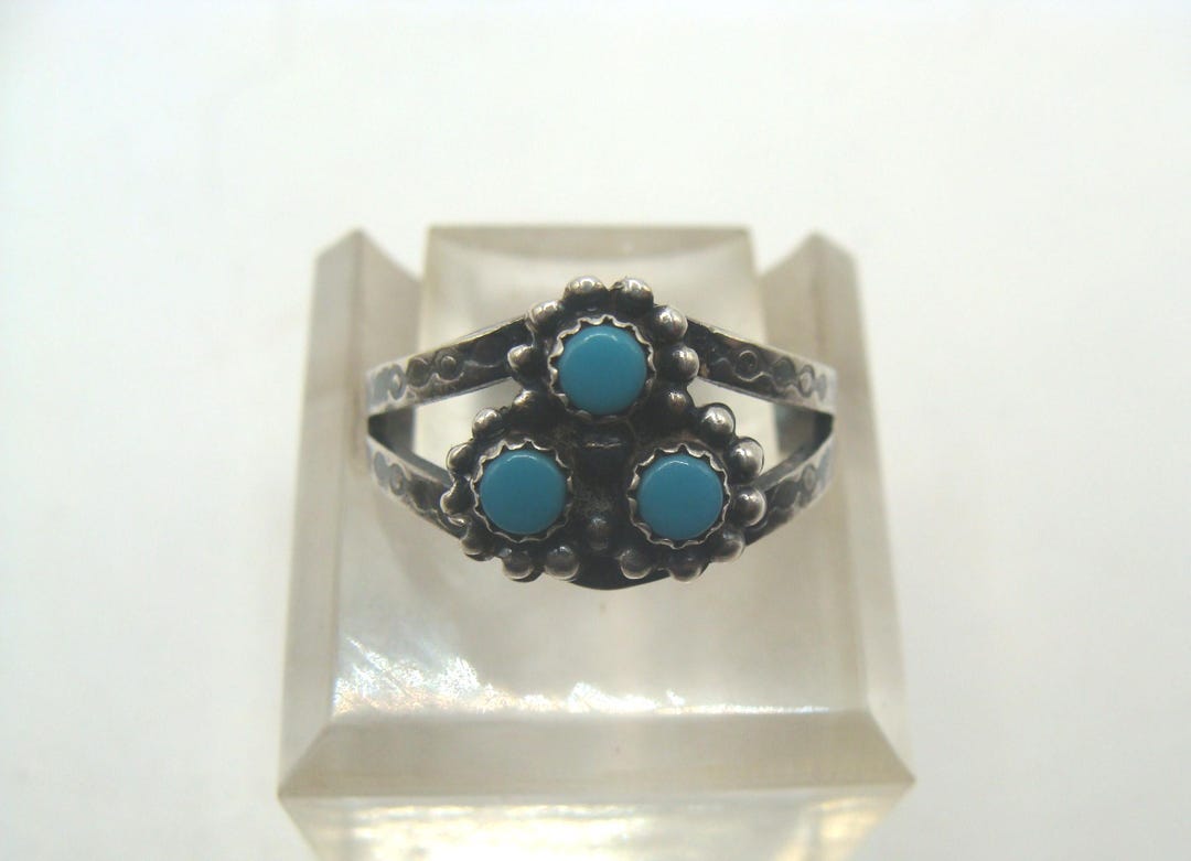 Vtg Sterling Native American Turquoise Ring Size 6 - Etsy