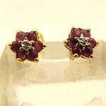 Vintage Ruby Earrings