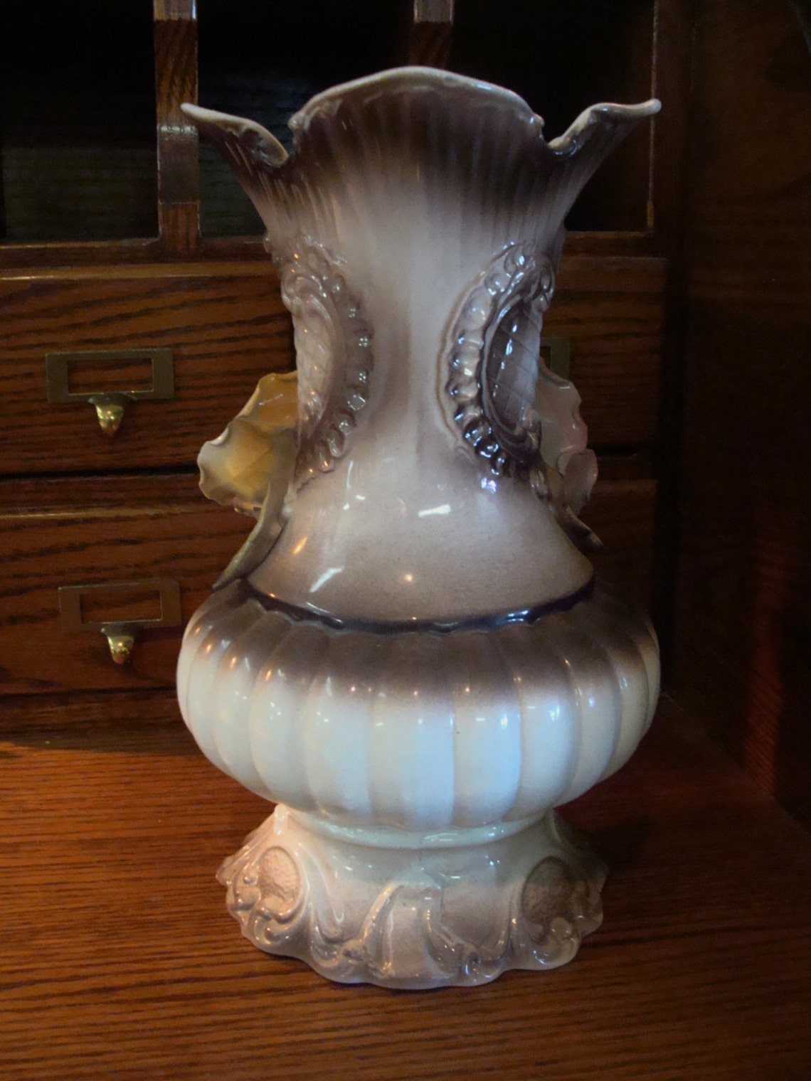 Large Capodimonte Vase signed Bassano Made in Italy Roses Etsy