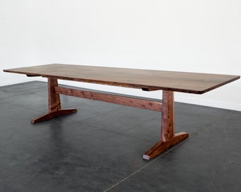 96" Columbia Trestle Dining Table in Oregon Walnut