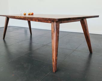 108" Oregon Walnut Mid-Century Modern Dining Table