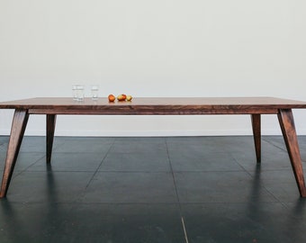 120" Oregon Walnut Mid-Century Modern Dining Table
