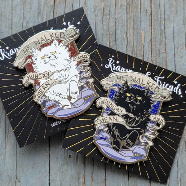 Krampus and Friends! Yule Cat Pin