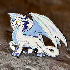 Creatuary Cute RPG Monster Hard Enamel Pin ICE Dragon 2nds
