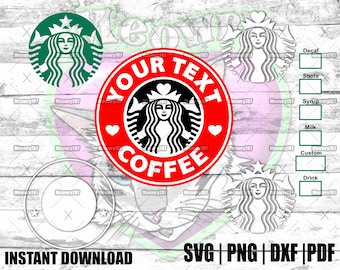 Coffee Label SVG Alphabet included | Etiqueta para bebidas DXF