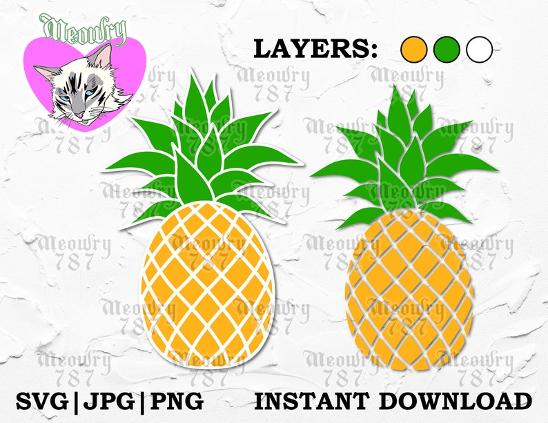 Download Pineapple SVG/ 3 Layers | Etsy