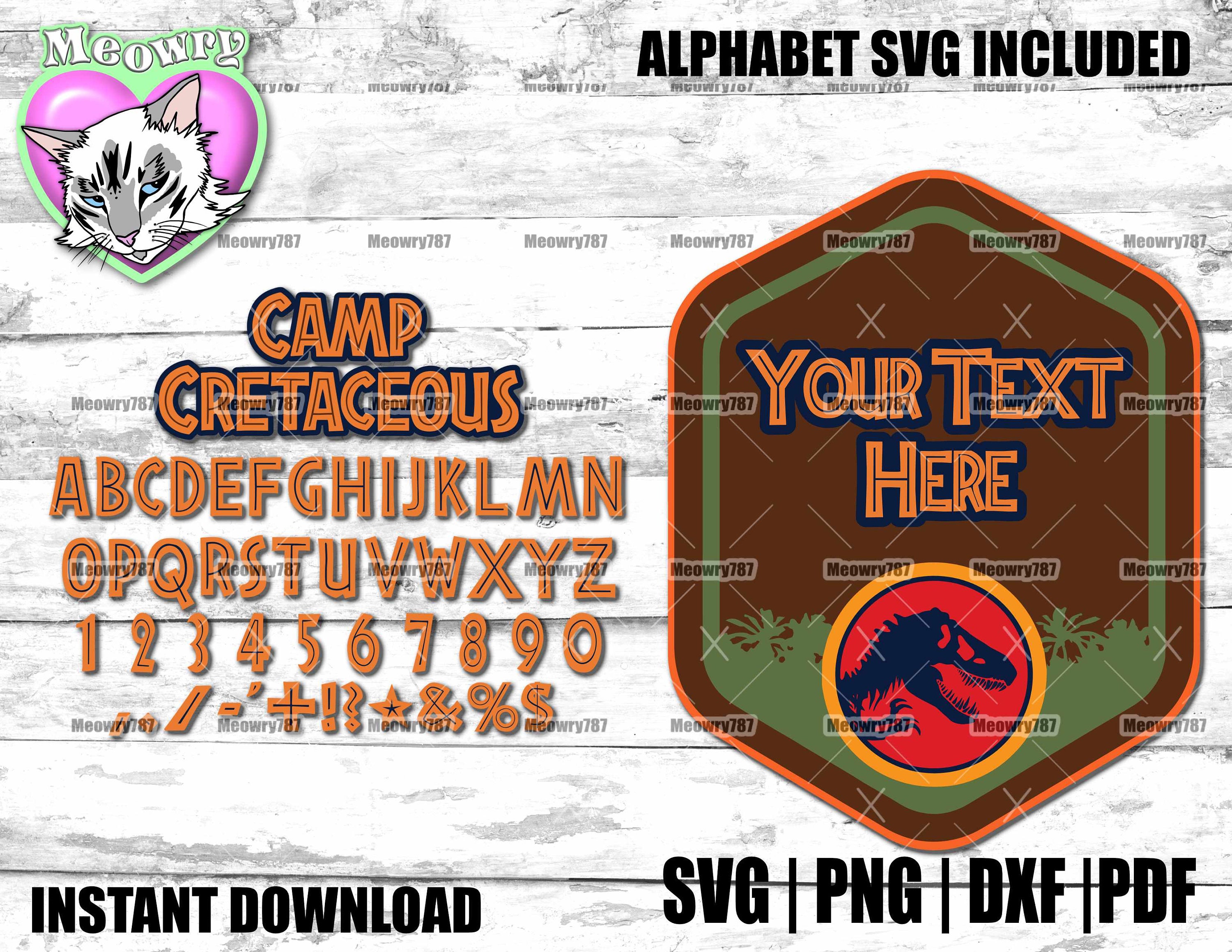 Jurassic Camp Logo SVG Campamento Cretaceous Etsy Australia