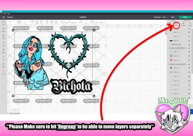 Karol G Bichota and Heart Tattoo SVG | PNG image 2
