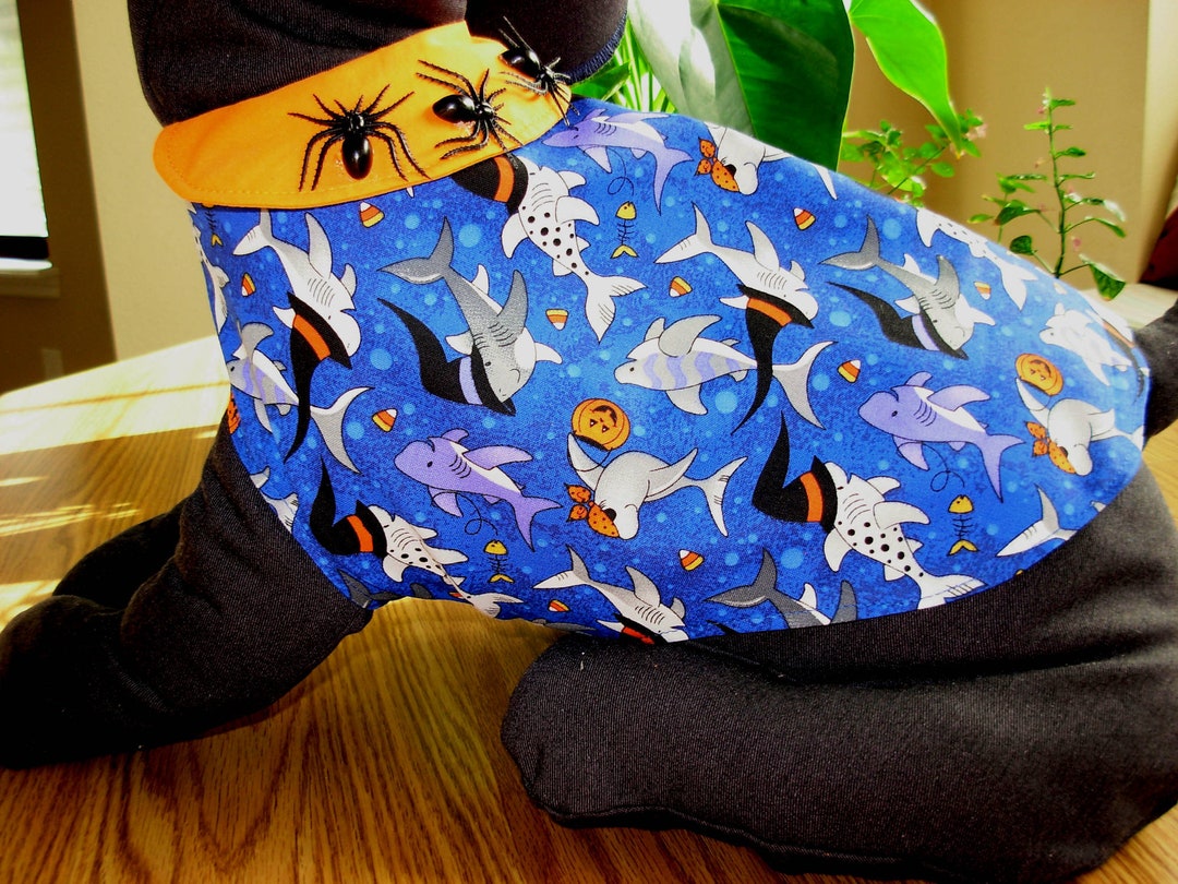 Halloween Dog Costume Large Shark Fabricspiders Shark Week Etsy