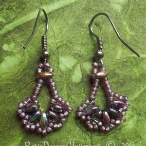 Metallic Rainbow SuperDuo Fan Earrings