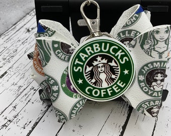 Purse Bow Charm Key Holder   Coffee lover