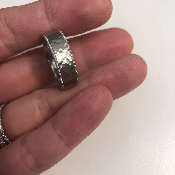 Mens Platinum Rings Etsy