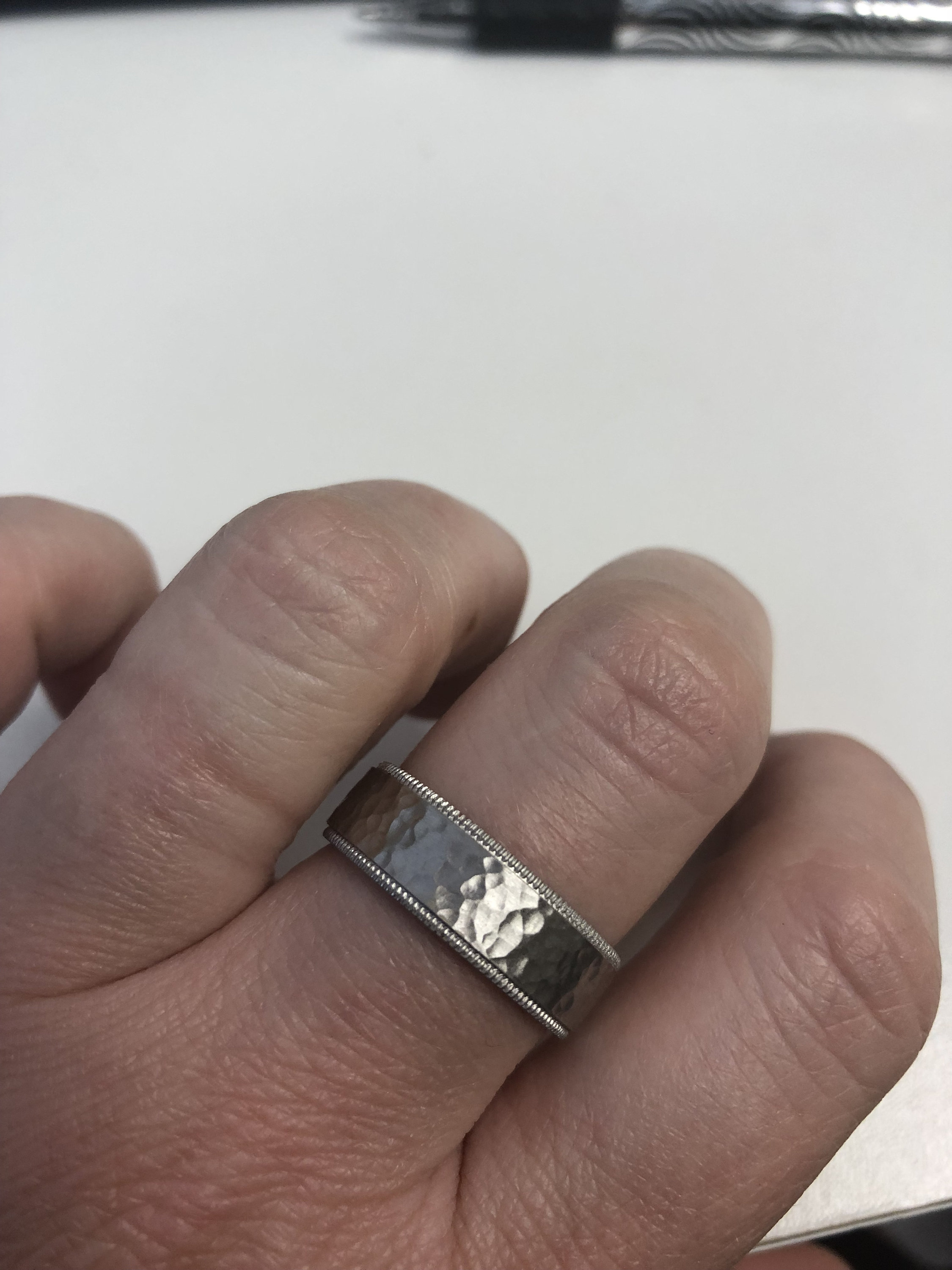 Platinum Mens Wedding Ring Finger Size 10.5 Platinum Mens Etsy