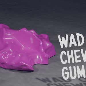 Wad of Chewed Gum 3d Print STL File