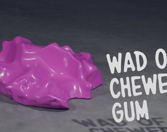 Wad of Chewed Gum 3d Print STL File