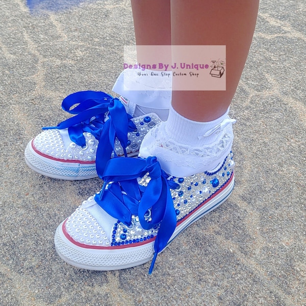 BLUES BLING/ Pearls CONVERSE Kids & Adults Party/ Graduation/ Wedding Special Occasion