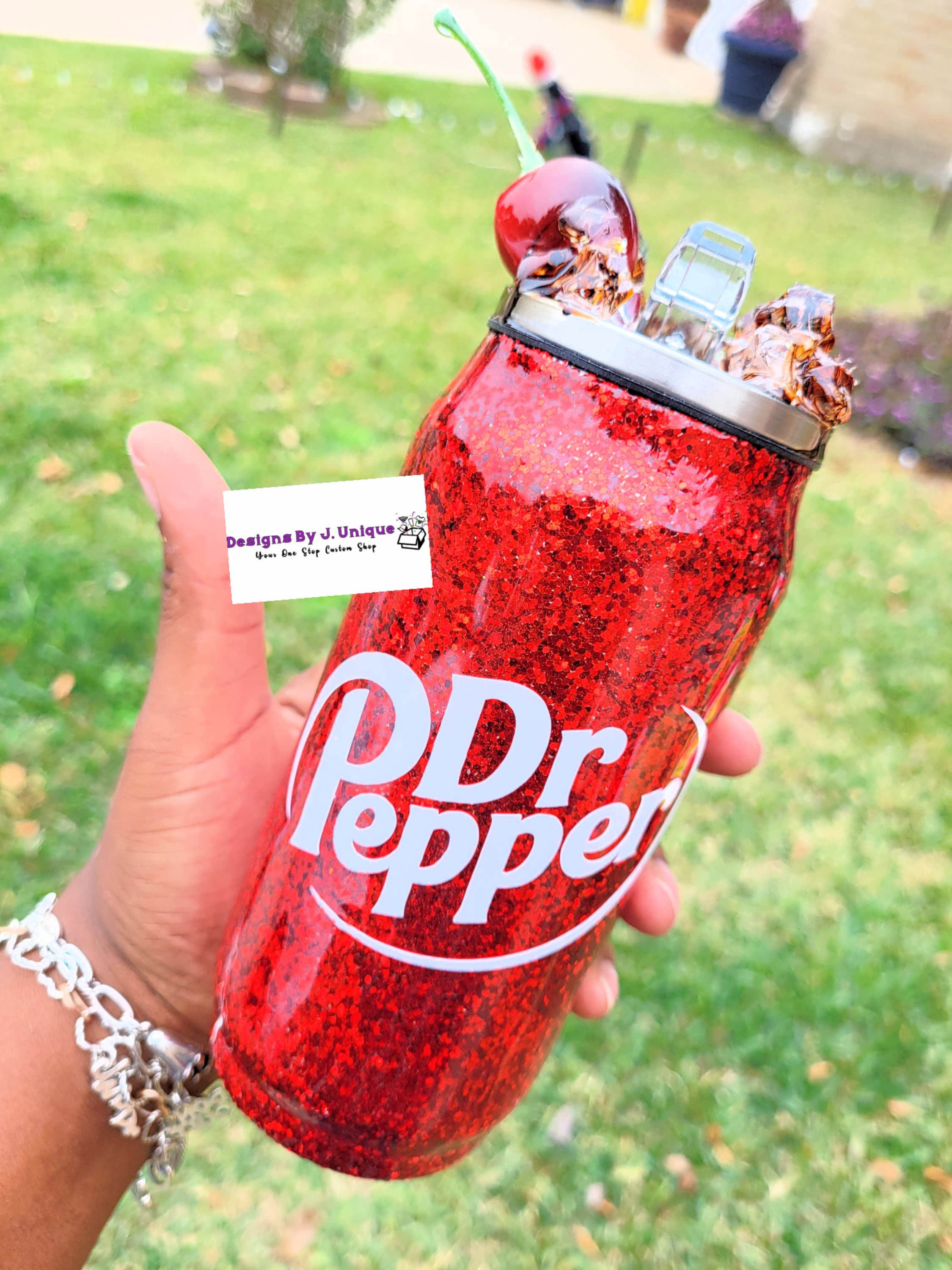 Dr Pepper Rhinestone Tumbler – BlingBossBabez