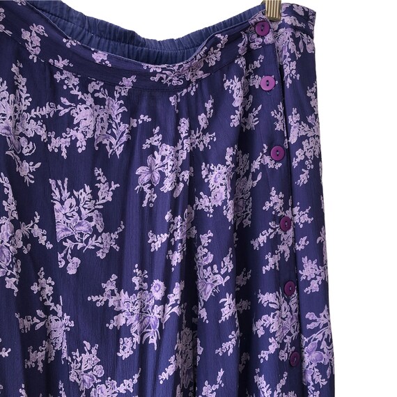 Vintage Lilac Purple Floral April Cornell Rayon F… - image 3