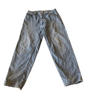 Vintage Light Wash Blue Wide Leg Loose Levis Jeans Baggie Denim Pants