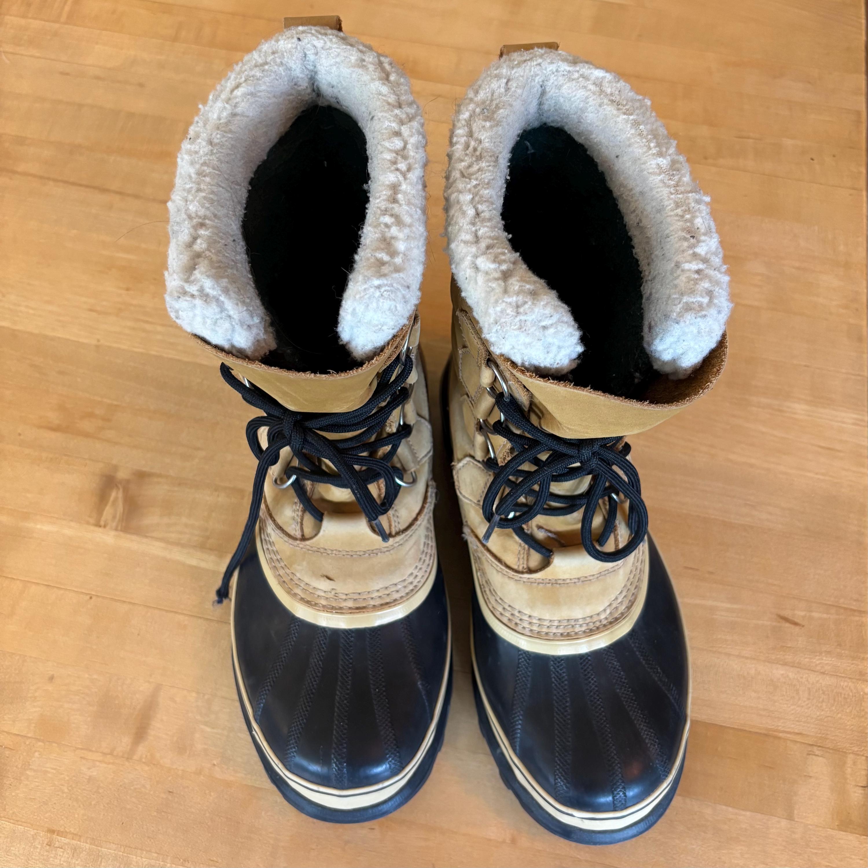 Vintage SOREL Caribou Duck Boots Men\'s Waterproof Leather Winter Snow Shearlined Vintage Sorel Caribou Synthetic Sherling Lined Rain Boots  main image 4