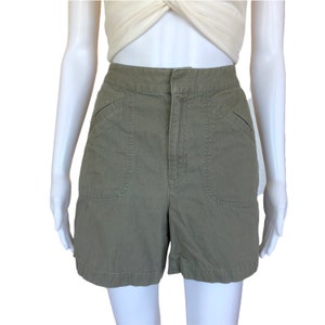 vintage Short cargo taille haute vert armée Liz Claiborne