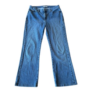 High Rise Medium Wash Lee Natural Bootcut Jeans SZ 12 Flare Stretch Pants