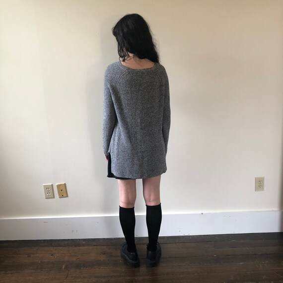 Gray Sweater / Black and White Ash Grey Long Slee… - image 8