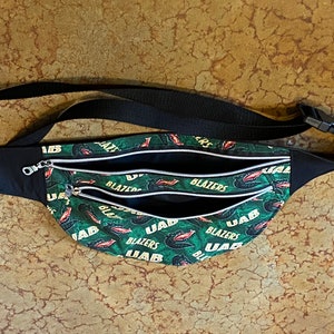 UAB Hipster pouch,Hands-Free cross body sling Bag,Zipper pouch,back to school Hipster Pouch/fanny pack/UAB fanny pack/UAB gifts/uab handbag